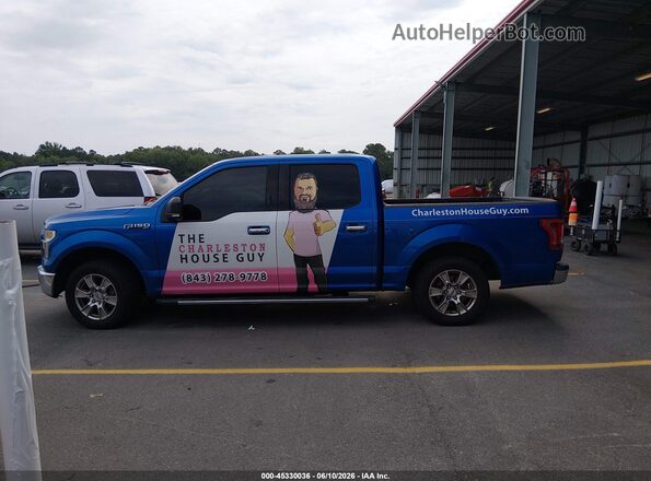 1FTEW1CP7GFD10513 2016 FORD F150 Синий Панорамный вид салона 360°