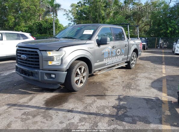 1FTEW1CP7GKD70654 2016 FORD F150 Gray წინა მარცხენა ხედი სამი მეოთხედიდან