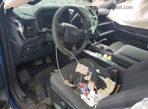 1FTEW1CP7NFA29969 2022 FORD F150 Blue Вид панелі приладів