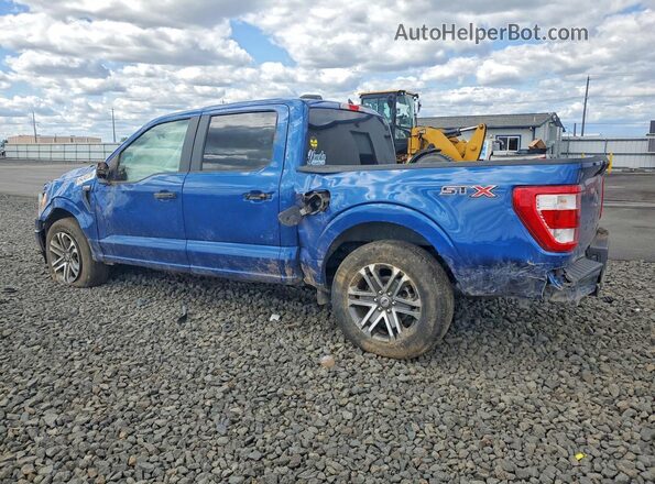 1FTEW1CP7NFA29969 2022 FORD F150 Blue Задня ліва чверть