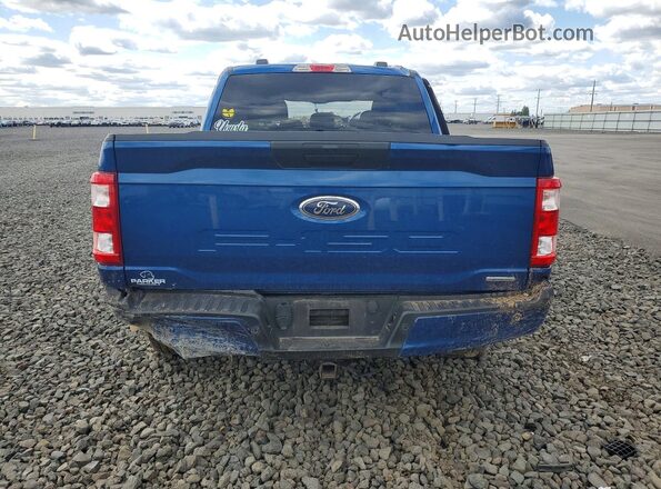 1FTEW1CP7NFA29969 2022 FORD F150 Blue Вид ззаду