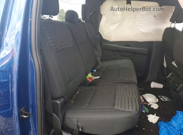 1FTEW1CP7NFA29969 2022 FORD F150 Blue Вид задніх сидінь
