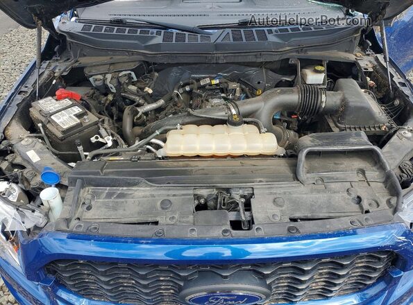1FTEW1CP7NFA29969 2022 FORD F150 Blue Вид задньої частини салону