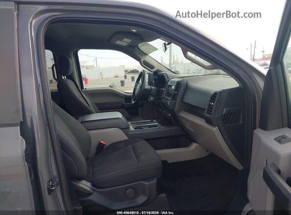 1FTEW1CP8JFB86307 2018 FORD F150 Gray წინა სალონის ხედი