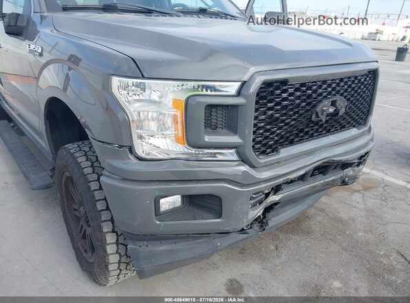 1FTEW1CP8JFB86307 2018 FORD F150 Gray წინა ხედი