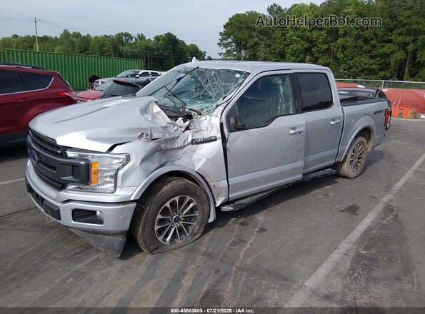 1FTEW1CP8JKF98489 2018 FORD F150 Silver Առջևի ձախ երեք քառորդ տեսարան
