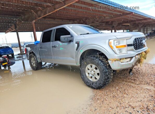 1FTEW1CP8MKE74873 2021 FORD F150 Серебряный Передняя правая четверть
