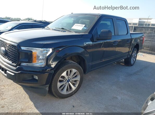 1FTEW1CP9JKD02458 2018 FORD F150 Black Առջևի ձախ երեք քառորդ տեսարան