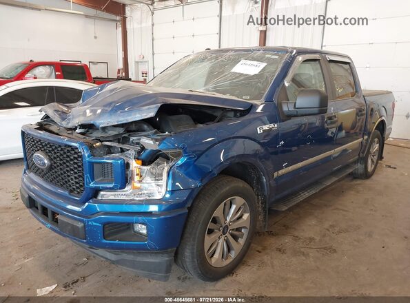 1FTEW1CPXJFC92841 2018 FORD F150 Blue წინა მარცხენა ხედი სამი მეოთხედიდან