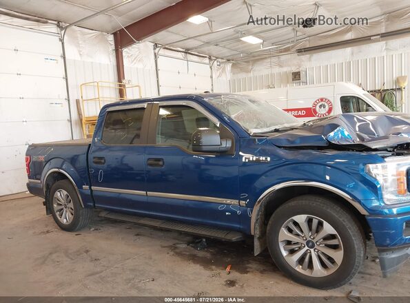 1FTEW1CPXJFC92841 2018 FORD F150 Blue უკანა სალონის ხედი