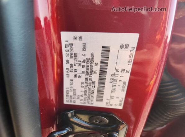 1FTEW1E40KFC23080 2019 FORD F150 Burgundy Vista del compartimento del motor