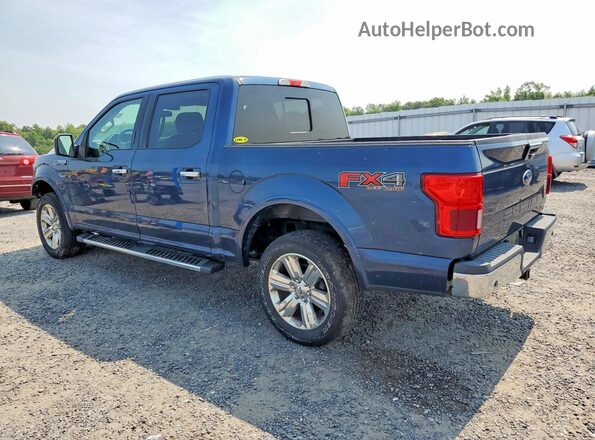 1FTEW1E40LFB06083 2020 FORD F150 Blue Trasero izquierdo