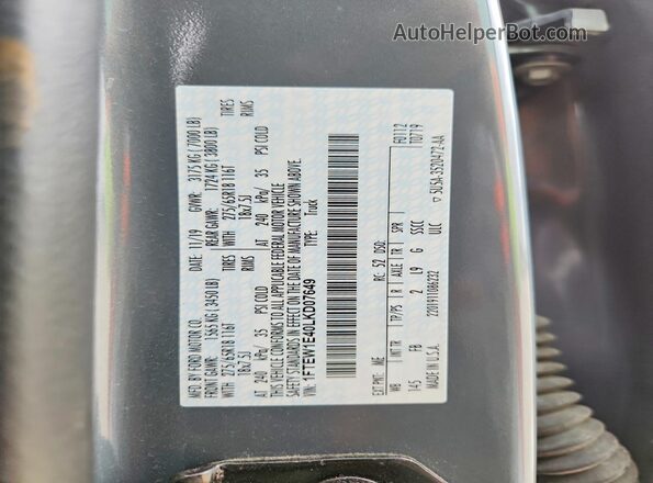 1FTEW1E40LKD07649 2020 FORD F150 Серый Вид подкапотного пространства