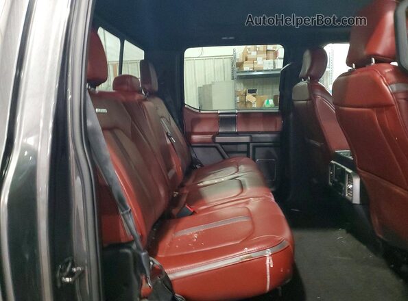1FTEW1E41LFA71862 2020 FORD F150 Gray Rear seats view