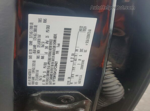 1FTEW1E41LFC39421 2020 FORD F150 Black Vista del compartimento del motor