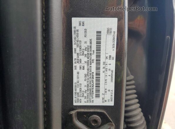 1FTEW1E42LKF26919 2020 FORD F150 Gray Widok komory silnika