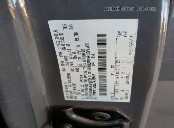 1FTEW1E46LFA18607 2020 FORD F150 Gray ძრავის განყოფილების ხედი
