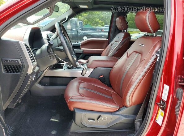 1FTEW1E48KFB45924 2019 FORD F150 Красный Вид салона спереди
