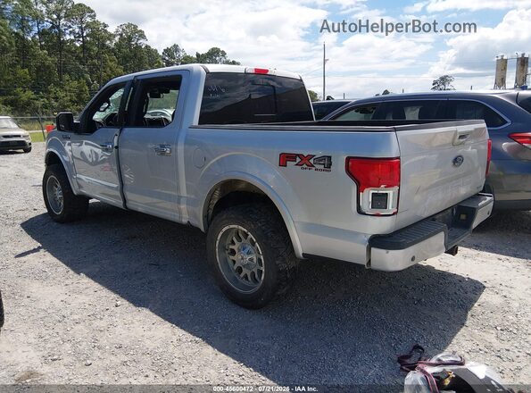 1FTEW1E48KKC75354 2019 FORD F150 Silver Trasero izquierdo