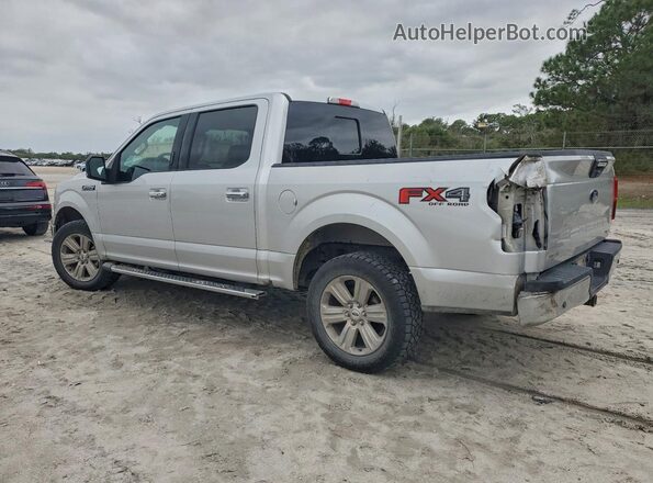 1FTEW1E49KFA54015 2019 FORD F150 Silver Trasero izquierdo