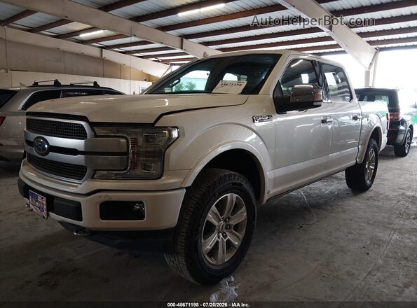 1FTEW1E49KFC01238 2019 FORD F150 White Առջևի ձախ երեք քառորդ տեսարան
