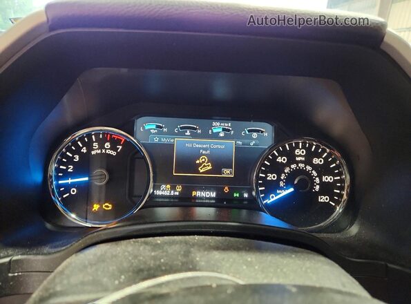 1FTEW1E50JFD36812 2018 FORD F150 Синий Вид щитка приборов