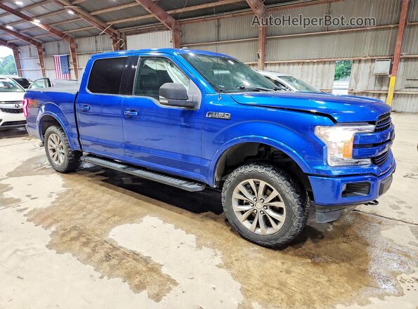 1FTEW1E50JFD36812 2018 FORD F150 Синий Передняя правая четверть