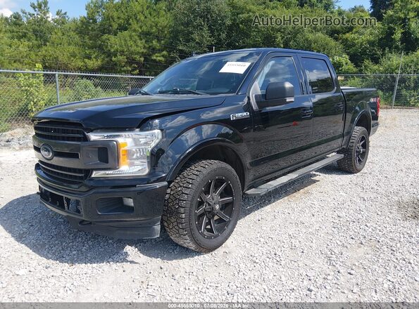 1FTEW1E50JFE35839 2018 FORD F150 Черный Передняя левая четверть