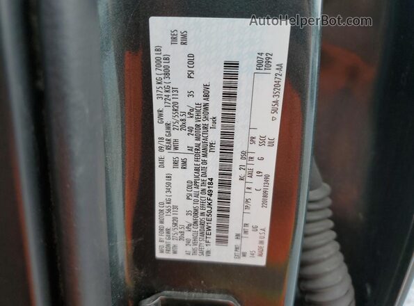 1FTEW1E50JKF49184 2018 FORD F150 Gray Vista del compartimento del motor