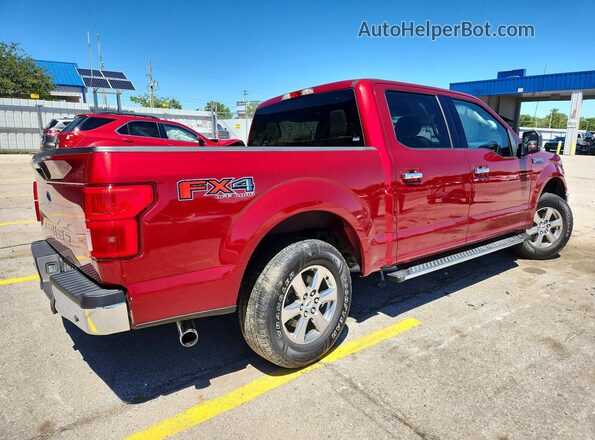 1FTEW1E50KFC54953 2019 FORD F150 Maroon Trasero derecho