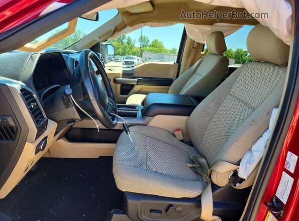 1FTEW1E50KFC54953 2019 FORD F150 Maroon Vista interior delantera