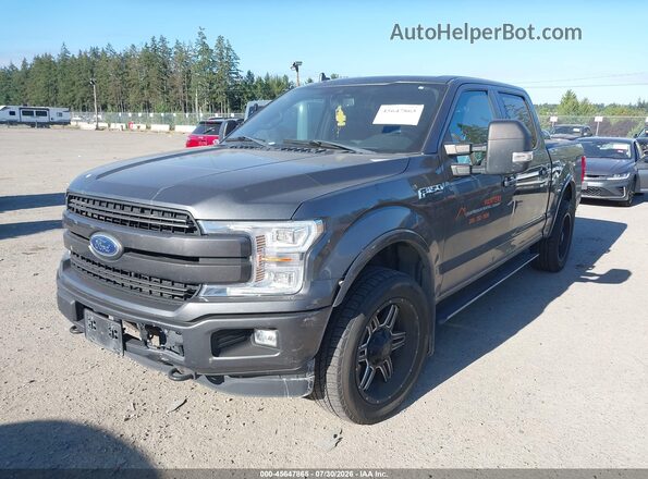 1FTEW1E51JFD21039 2018 FORD F150 Gray Առջևի ձախ երեք քառորդ տեսարան