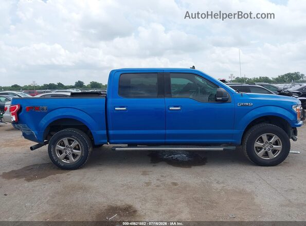 1FTEW1E51LFA12903 2020 FORD F150 Blue Vista interior trasera