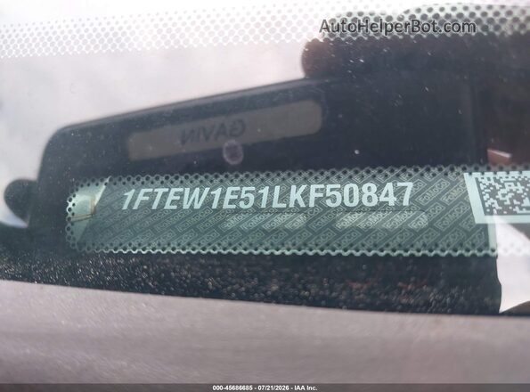 1FTEW1E51LKF50847 2020 FORD F150 Silver 