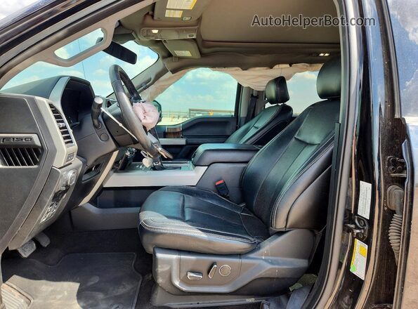 1FTEW1E52JKD56423 2018 FORD F150 Черный Вид салона спереди