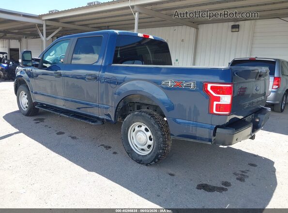 1FTEW1E53JFD04923 2018 FORD F150 Blue Trasero izquierdo