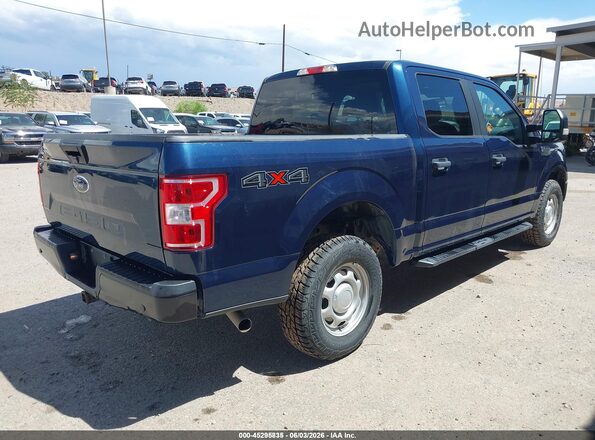 1FTEW1E53JFD04923 2018 FORD F150 Blue Trasero derecho
