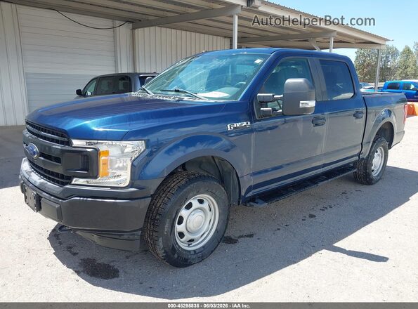 1FTEW1E53JFD04923 2018 FORD F150 Blue Vista tres cuartos delantera izquierda