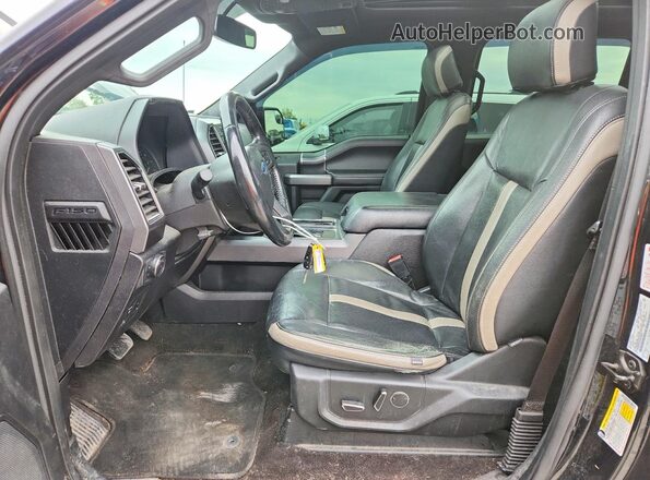 1FTEW1E53JKE64680 2018 FORD F150 Black Widok wnętrza z przodu