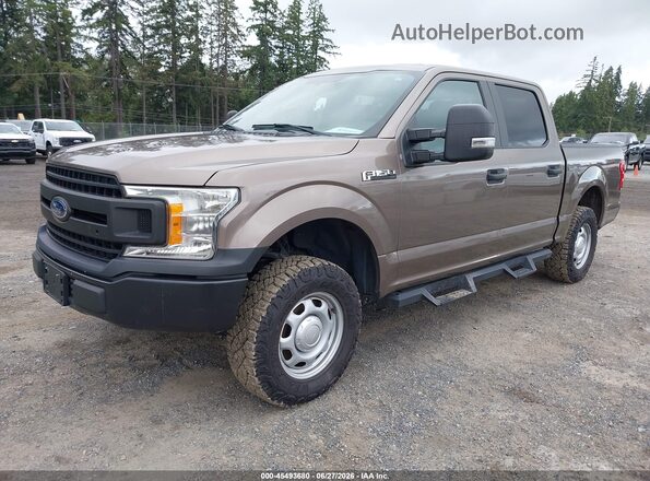 1FTEW1E53JKE97534 2018 FORD F150 Brown Vista tres cuartos delantera izquierda