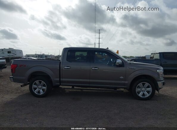 1FTEW1E53KFA41334 2019 FORD F150 Коричневый Вид задней части салона