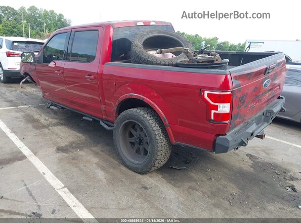 1FTEW1E55JKD42712 2018 FORD F150 Burgundy Rear left