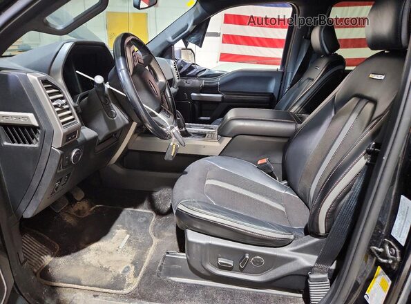 1FTEW1E56JFD57891 2018 FORD F150 Black Widok wnętrza z przodu