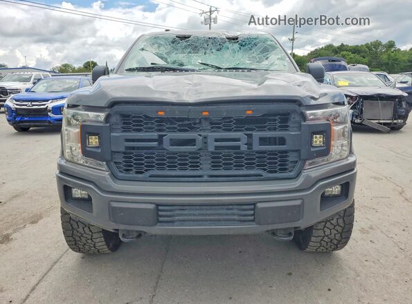 1FTEW1E56JFE23503 2018 FORD F150 Gray Front view