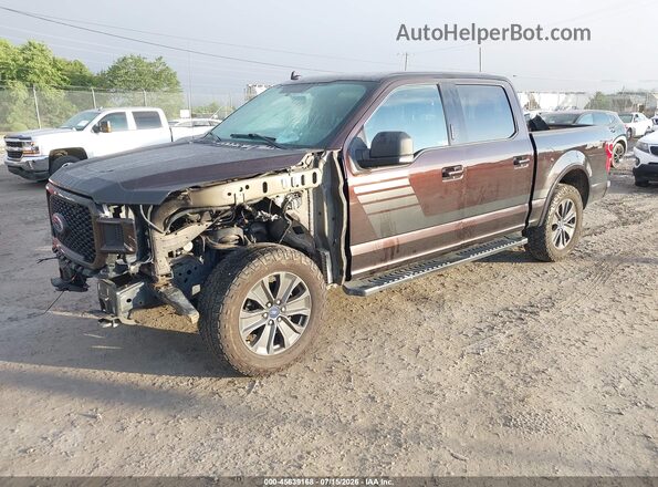 1FTEW1E57JFA67367 2018 FORD F150 Purple წინა მარცხენა ხედი სამი მეოთხედიდან