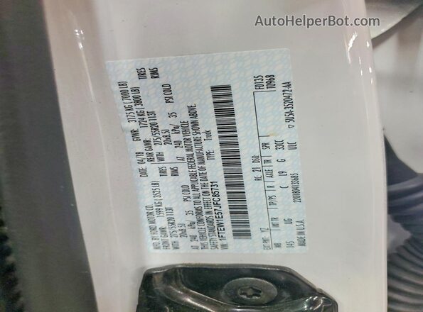 1FTEW1E57JFC85731 2018 FORD F150 White Engine compartment view