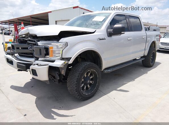 1FTEW1E57KKC97337 2019 FORD F150 Серебряный Передняя левая четверть