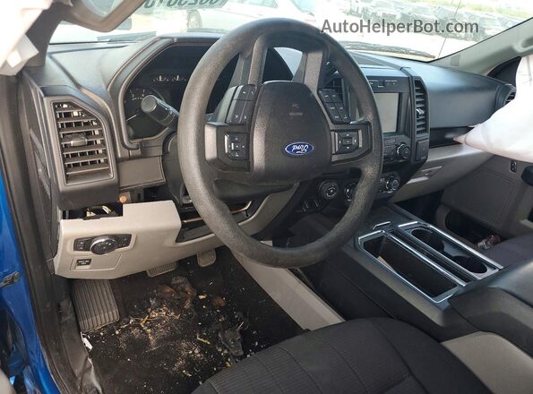 1FTEW1E57LFB07921 2020 FORD F150 Blue Dashboard view
