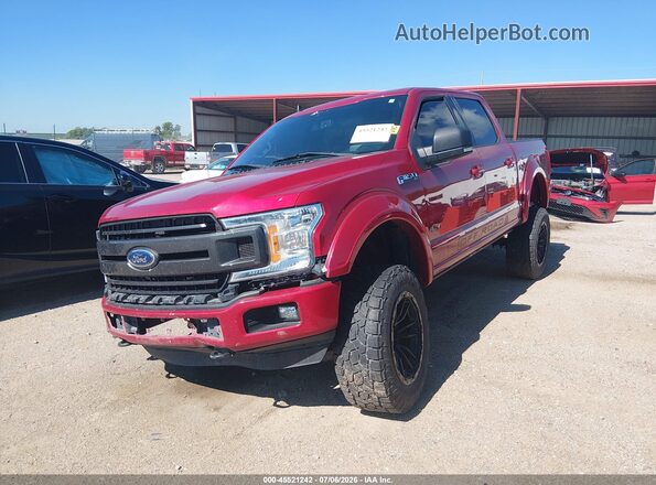 1FTEW1E57LKD44027 2020 FORD F150 Красный Передняя левая четверть