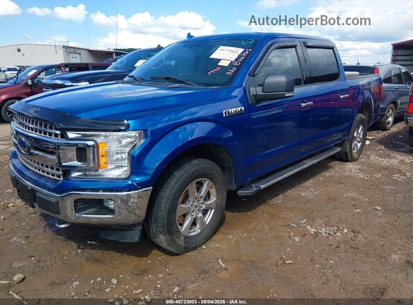 1FTEW1E58JFE63761 2018 FORD F150 Blue Przód lewy